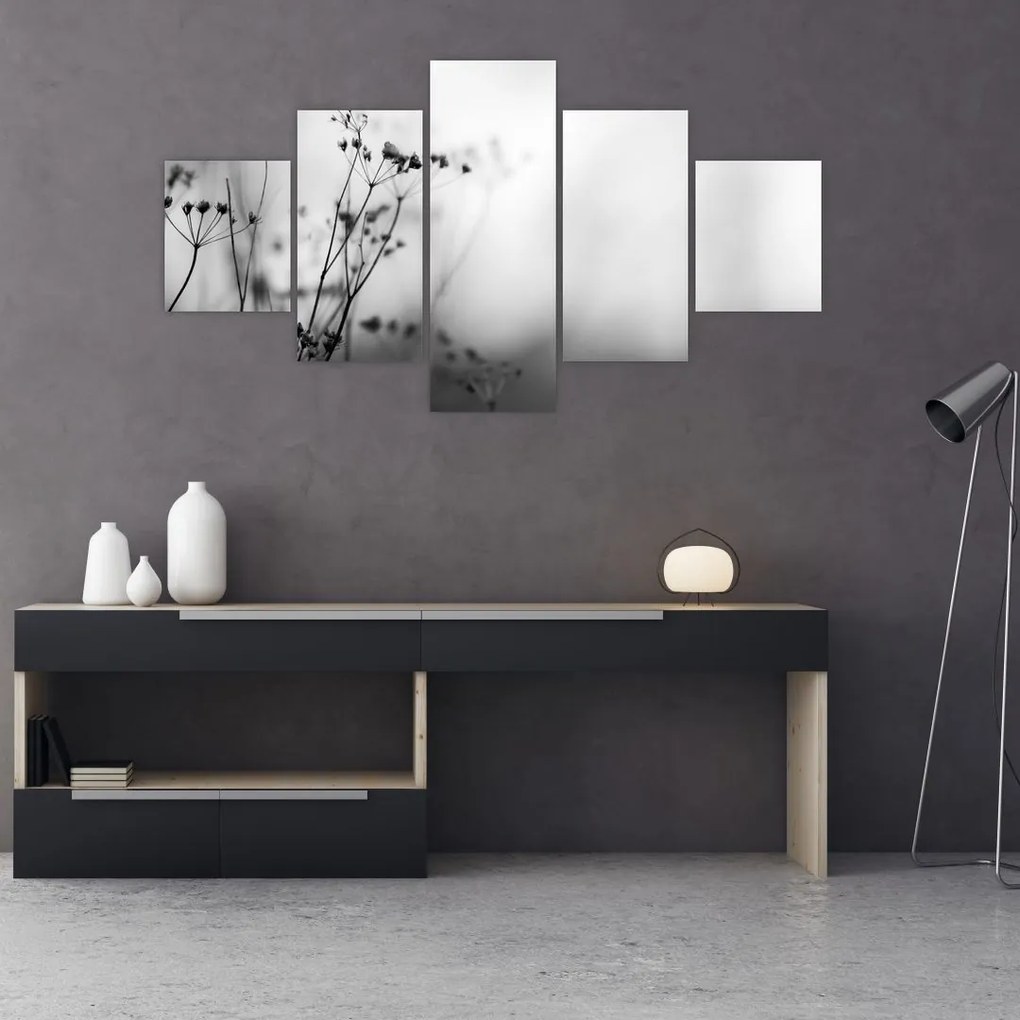 Obraz - Detal kwiatów polnych (125x70 cm)
