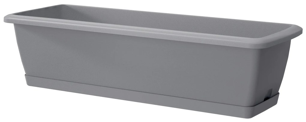 Skrzynka balkonowa z podstawką Respana Easy Care 59x19x14 cm szary kamienny PROSPERPLAST