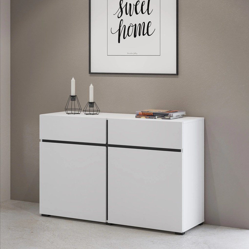 Komoda INCROCIO 119 cm do Salonu Sypialni Biały