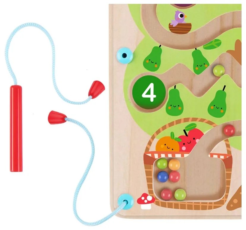 Tooky toy labirynt drzewko owocowe magnetyczne nauka liczenia