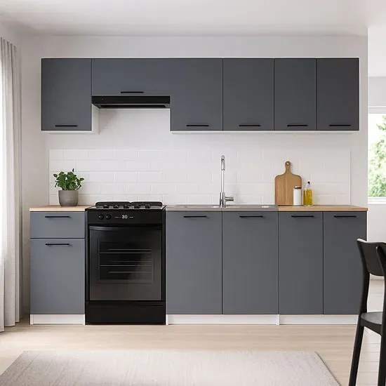 Zestaw mebli kuchennych 240 cm antracyt  D5-Z51