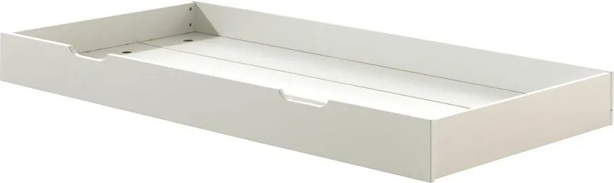 Białe łóżko dziecięce z litego drewna sosnowego z wysuwanym łóżkiem ze stelażem 90x200 cm Margrit – Vipack