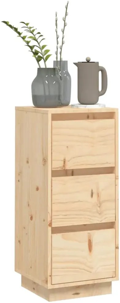 Skandynawska drewniana komoda z 3 szufladami - Lors 3X