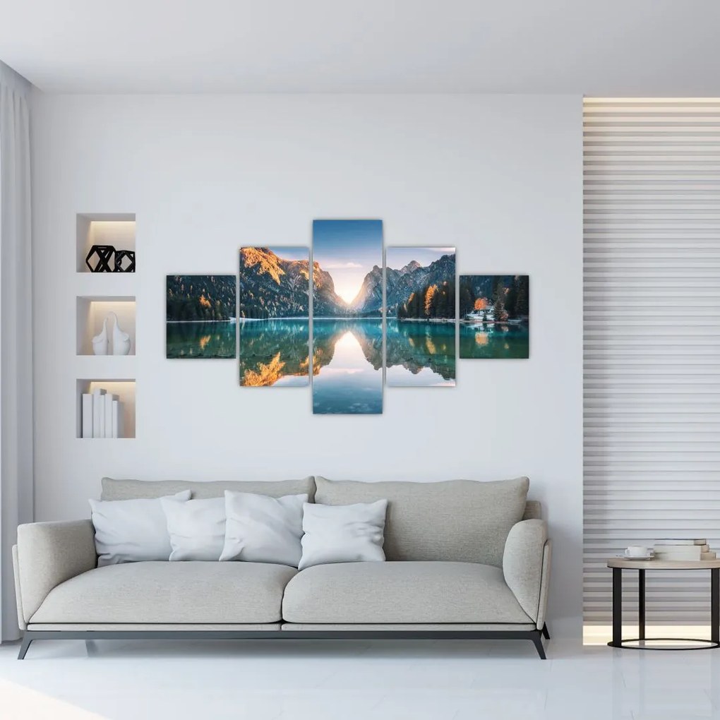 Obraz - Górskie jezioro (125x70 cm)