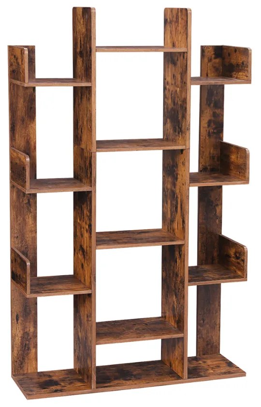 Vasagle Regał/półka na książki ODIN w stylu industrialnym, 86x25x140 cm, brązowy