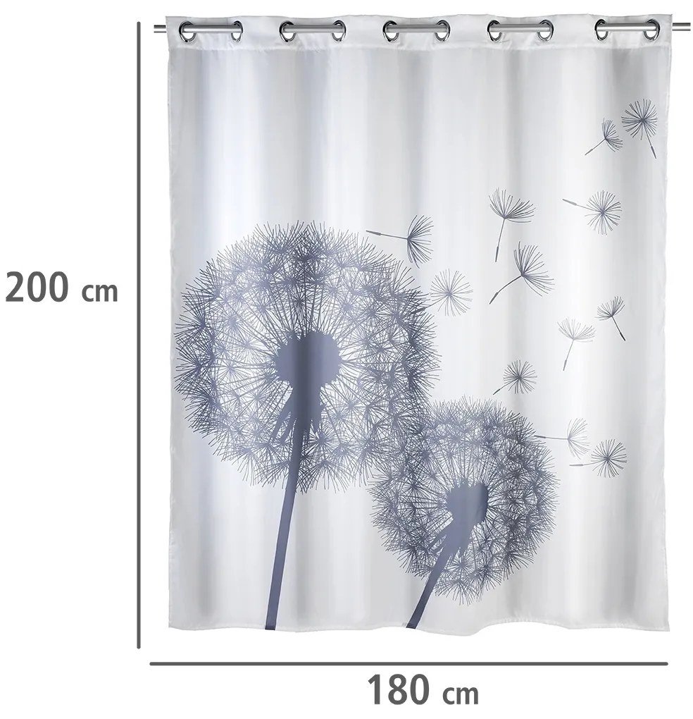 Zasłona prysznicowa Astera Flexi, tekstylna, 180x200 cm, WENKO