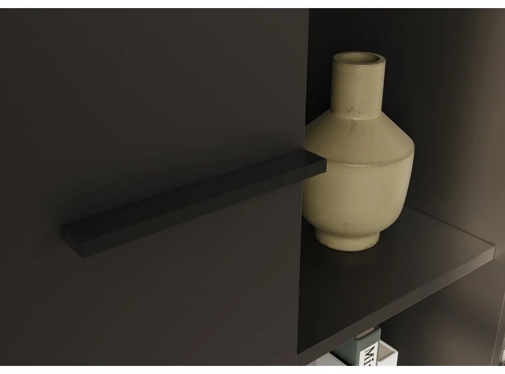 Antracytowy regał 64x120x34 cm Rovigo – Germania