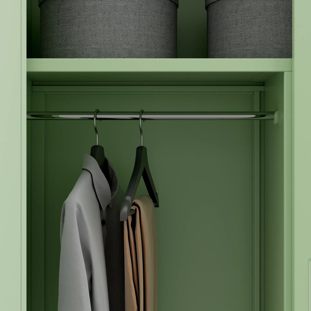 Szafa gospodarcza zamykana DAWID, 900 x 1850 x 450 mm, Fresh Style: pastelowy zielony