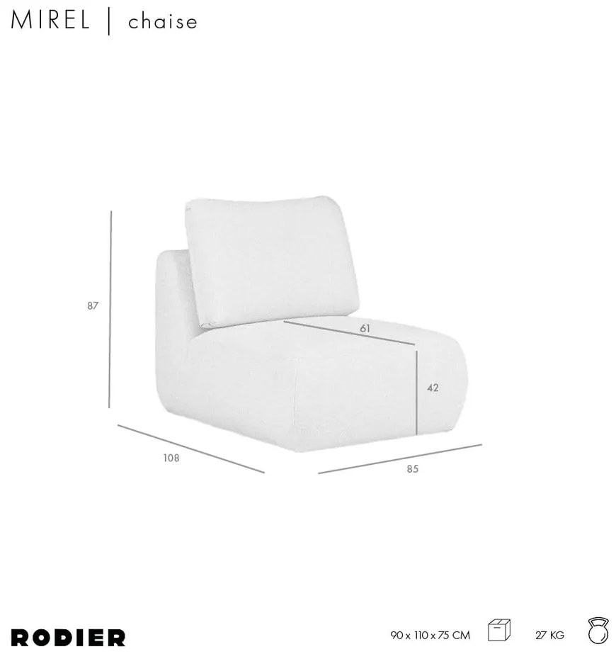 Zielony fotel z materiału bouclé Mirel – Rodier