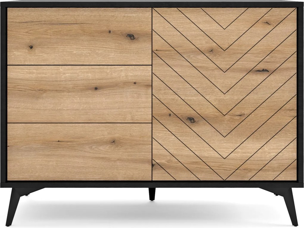Komoda DIAMANTE 104 cm do Salonu Sypialni Czarny