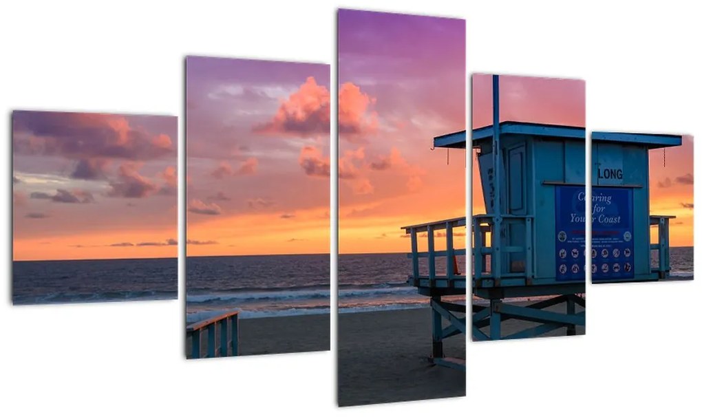 Obraz z plaży Santa Monica (125x70 cm)