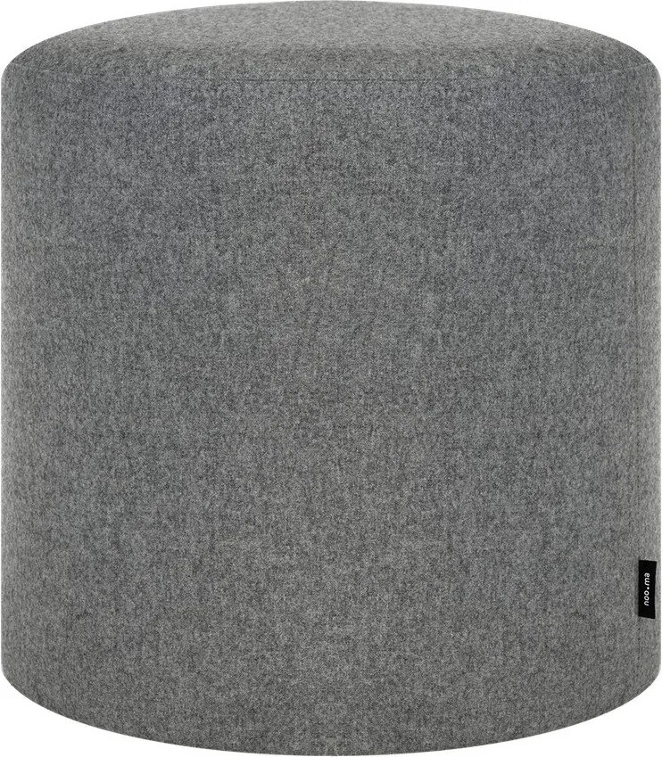 Szary wełniany puf Folk – noo.ma