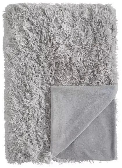Jasnoszara pościel z mikropluszu Catherine Lansfield Cuddly, 135x200 cm