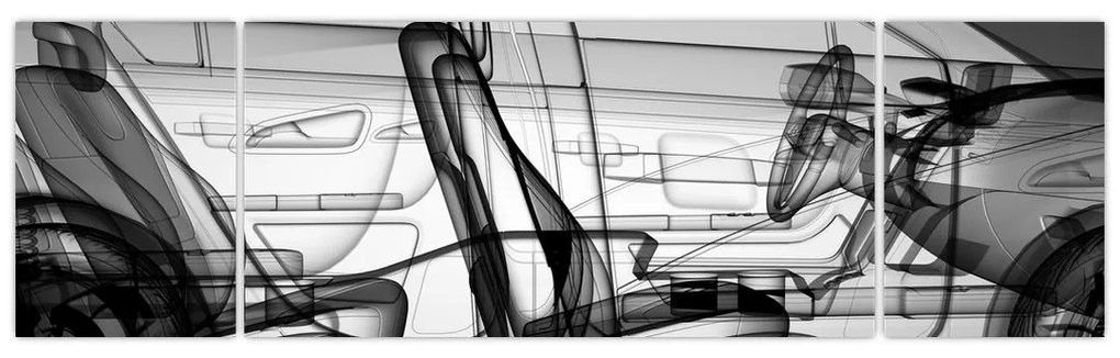 Obraz - Model samochodu 3D (170x50 cm)