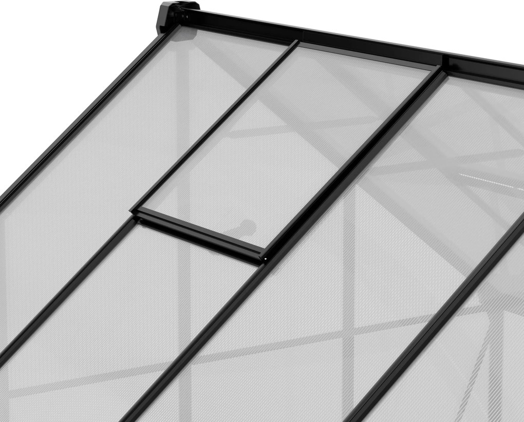 Szklarnia 210 x 183 x 248 cm, wzmocniona konstrukcja, poliwęglan 6 mm