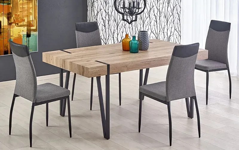 Stół w stylu industrialnym Kapac - dąb san remo