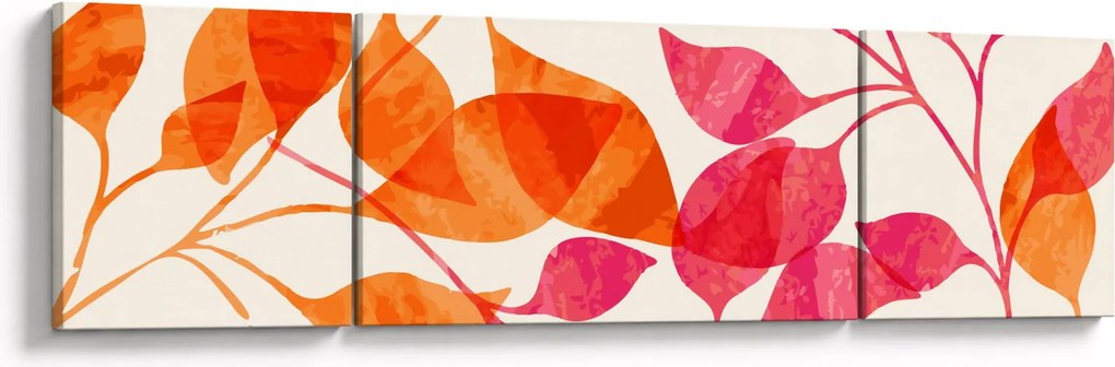 Obraz - Liście pomarańczy (170x50 cm)