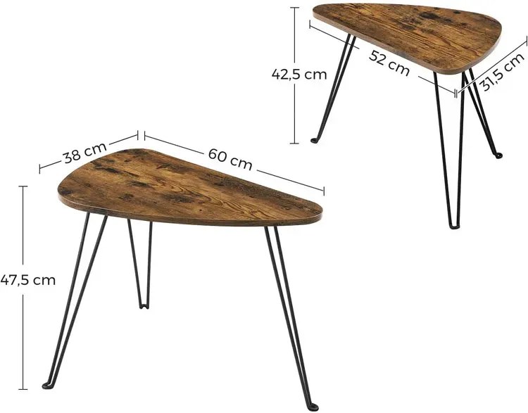 Komplet 2 sztuk stolików kawowych do salonu E8-E88