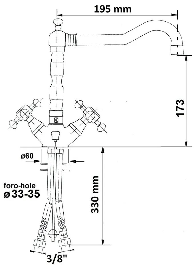 Różowa bateria umywalkowa stojąca Antea – Sapho