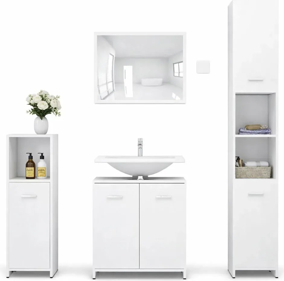 Zestaw 4-częściowy mebli łazienkowych N5-C12