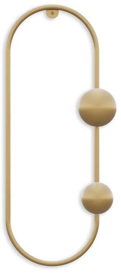 Metalowy wieszak ścienny w kolorze złota Dama – Kalune Design