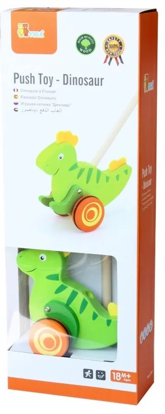 Viga toys drewniany pchacz dinozaur