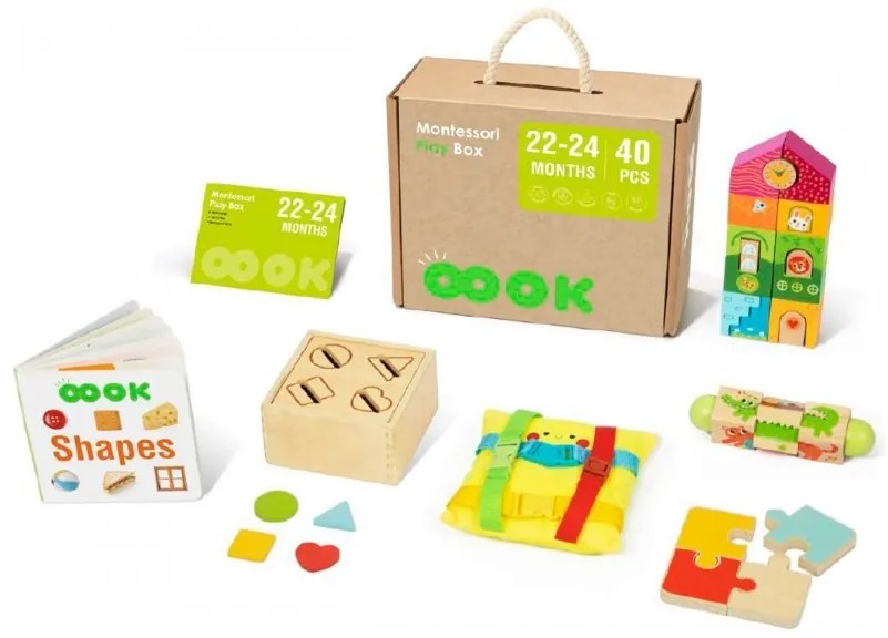 Tooky toy box pudełko xxl montessori edukacyjne 7w1 sensoryczne 22-24 mies