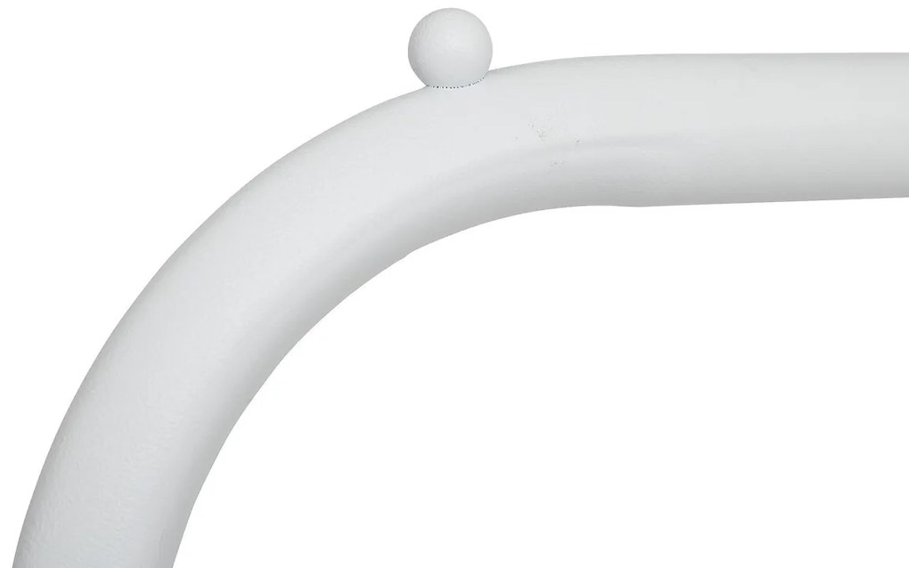 Wieszak na ubrania biały GAR stojący, na kółkach, 118 x 45,5 x 160 cm