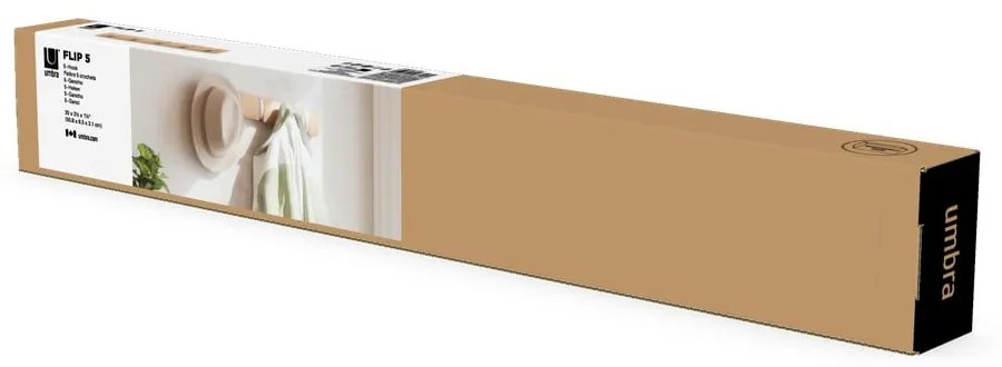 Wieszak ścienny z drewna topolowego Flip – Umbra