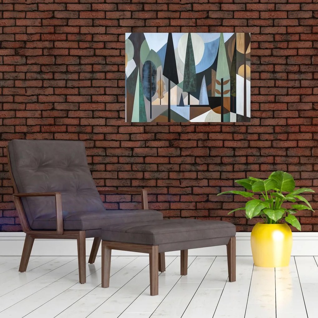 Obraz - Naturalna geometria abstrakcyjna II. (70x50 cm)
