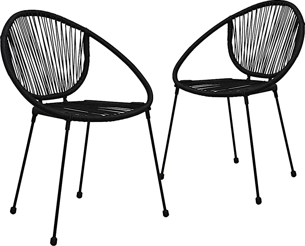 Zestaw dwóch eleganckich krzeseł ogrodowych R4-K78