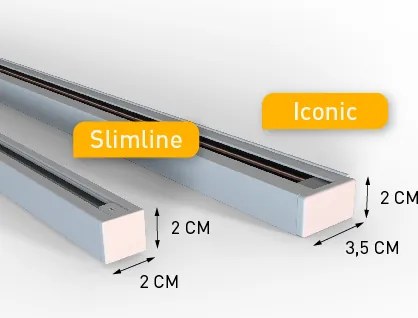 Nowoczesny system oświetleniowy szynowy z 6 reflektorami i 4 lampami wiszącymi w kolorze beżowym i białym, jednofazowy - Slimline Uzzy Keno