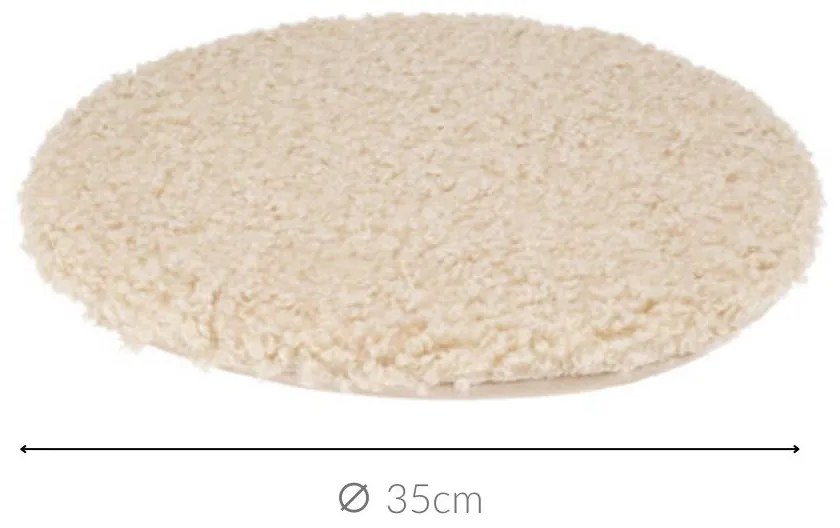 Poduszka na krzesło okrągła TEDDY boucle, Ø 35 cm