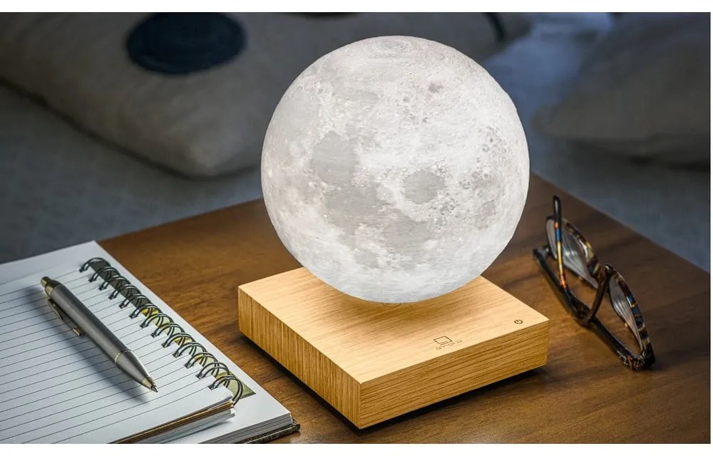 Lampa stołowa LED w naturalnym kolorze (wysokość 14 cm) Moon – Gingko