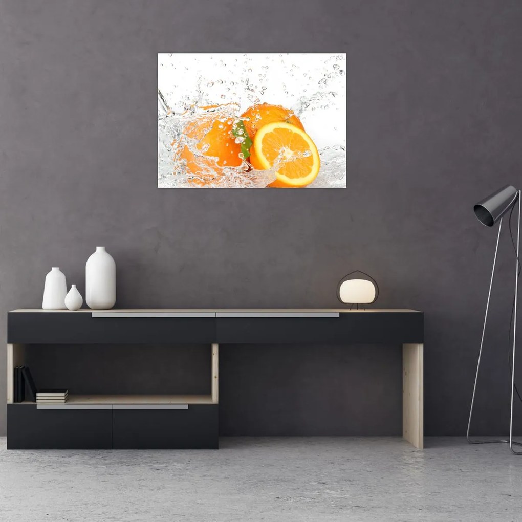 Obraz na szkle - Soczyste pomarańcze (70x50 cm)