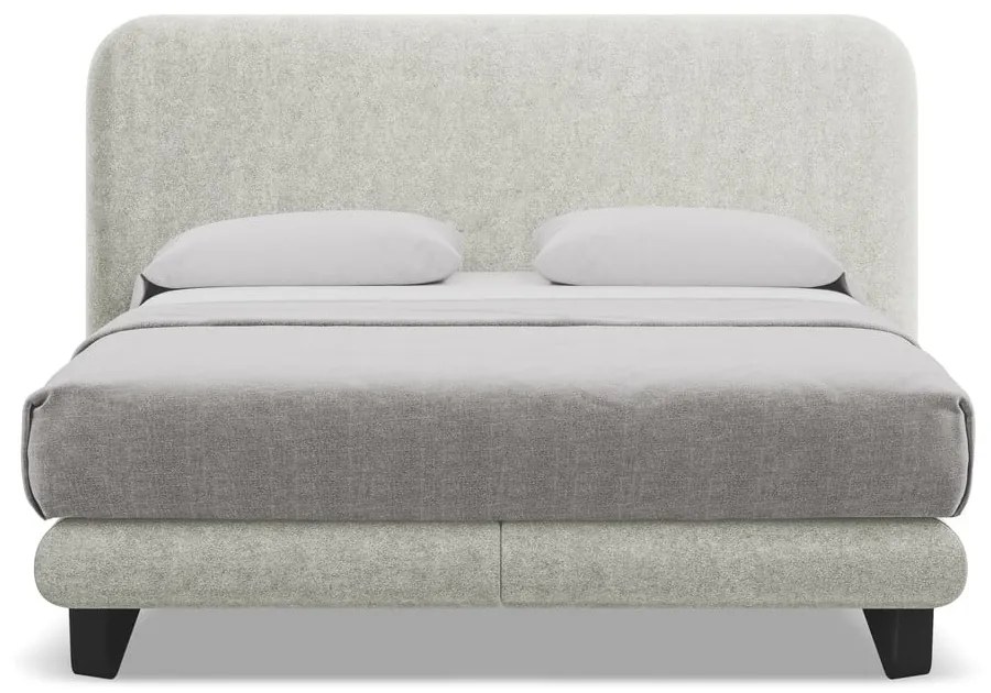 Beżowe łóżko kontynentalne 160x200 cm Ilima – Makamii