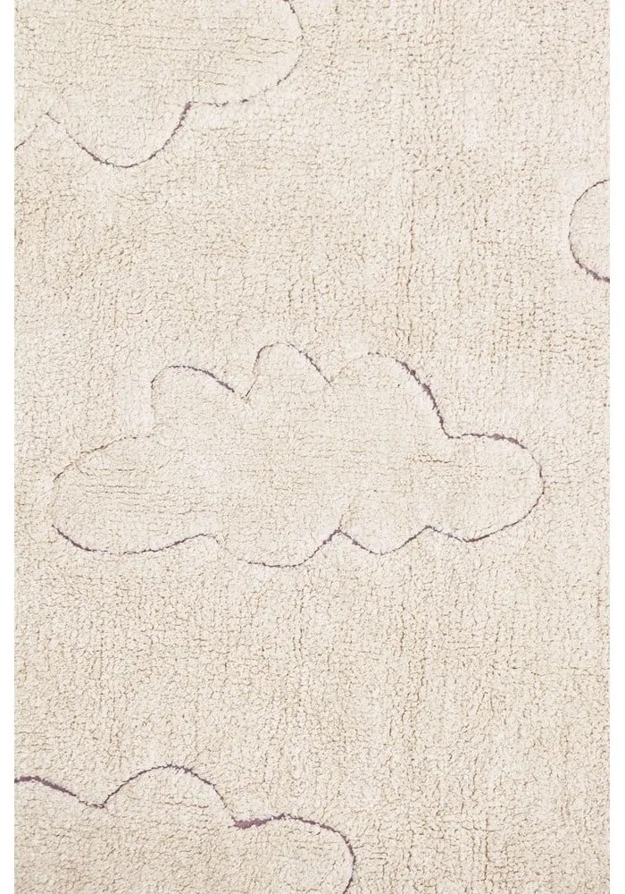 Kremowy bawełniany dywan dziecięcy tkany ręcznie odpowiedni do prania 140x200 cm Clouds – Lorena Canals