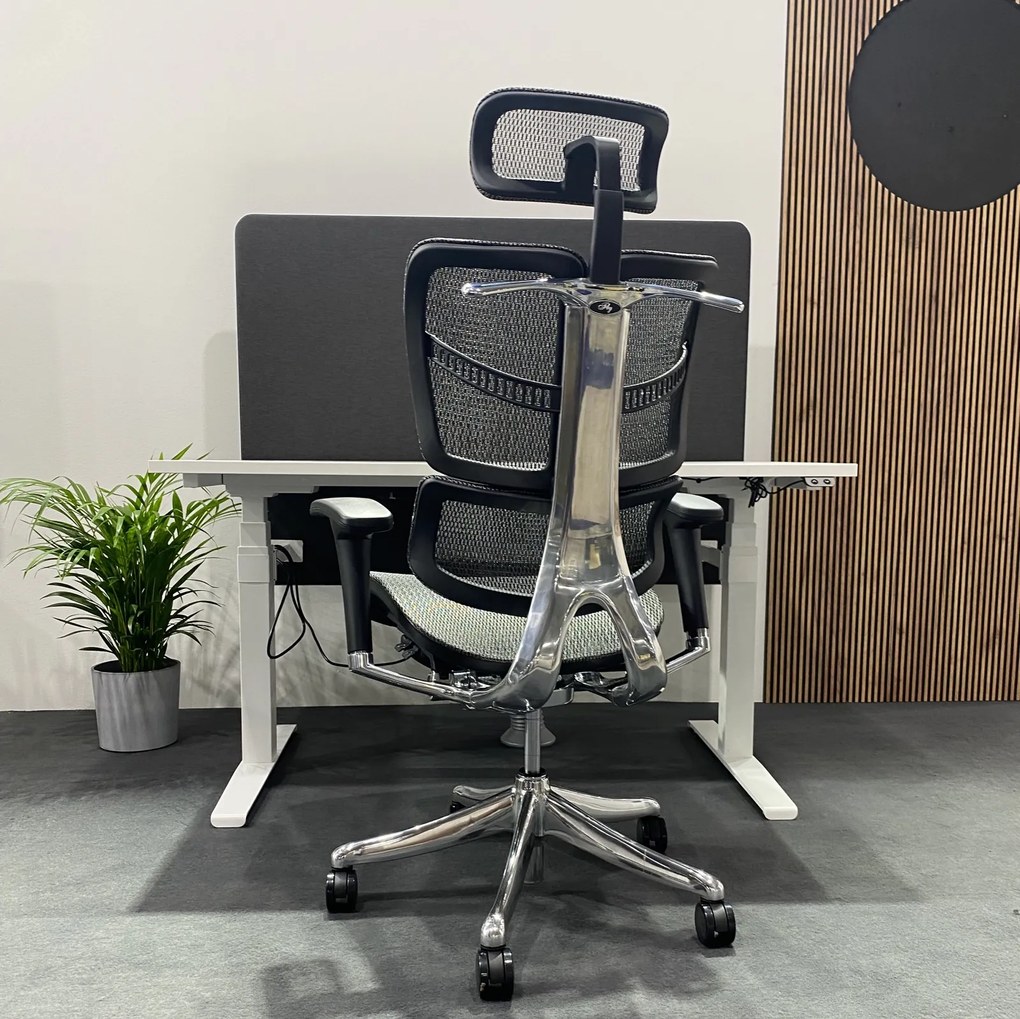 Fotel ergonomiczny z siatki ErgoFly Fly, zgodny z normą BHP