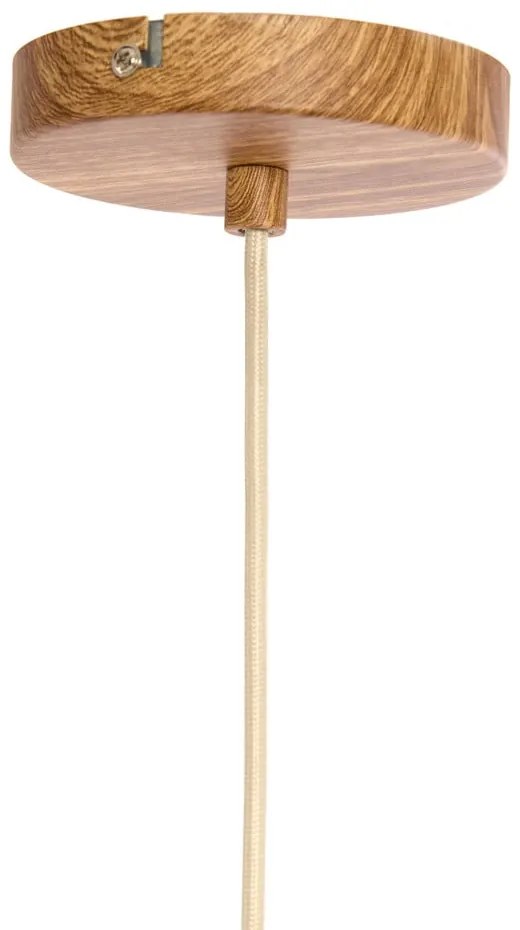 Lampa wisząca w naturalnym kolorze z tekstylnym kloszem ø 22 cm Dania – Light &amp; Living