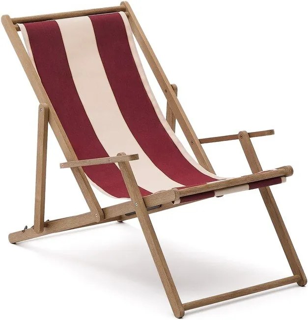 Czerwony drewniany leżak ogrodowy Vilara – Kave Home