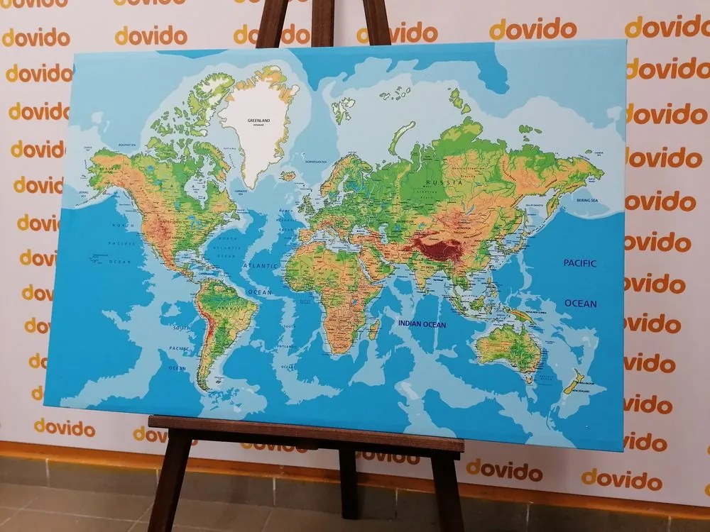 Obraz na korku klasyczna mapa świata