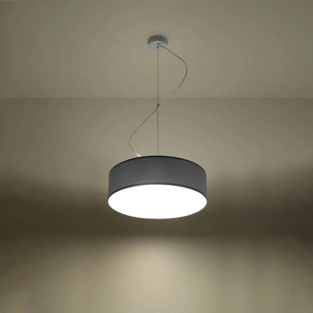 Szara lampa wisząca ø 35 cm Atis – Nice Lamps