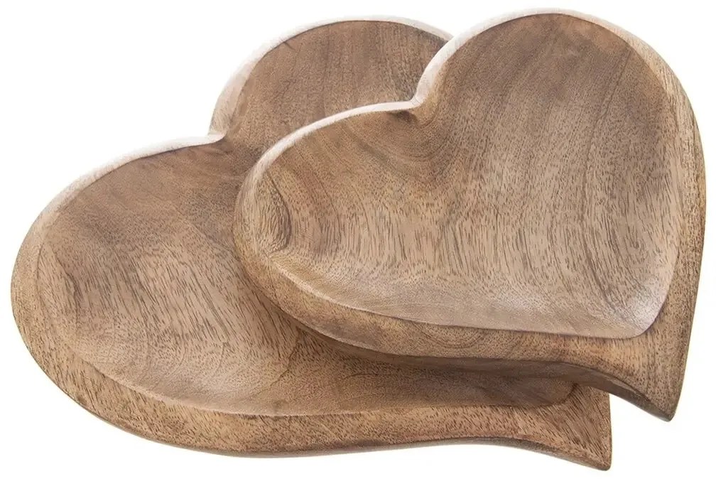 Orion Drewniana taca Mango Serce 25 x 25 cm, L