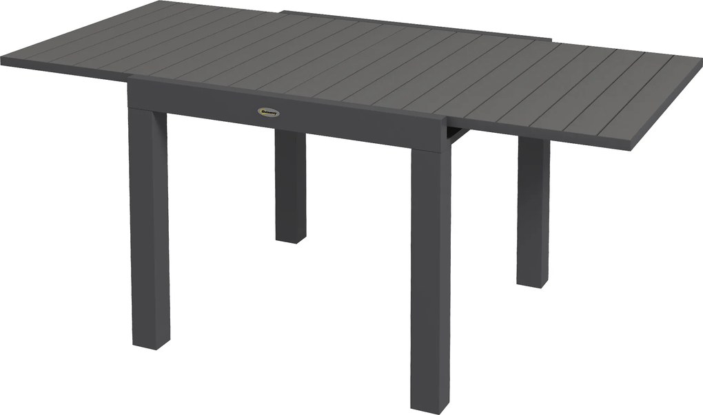 Outsunny Stolik ogrodowy Stolik zewnętrzny, odporny na warunki atmosferyczne, 162 x 80 x 75 cm, Szary