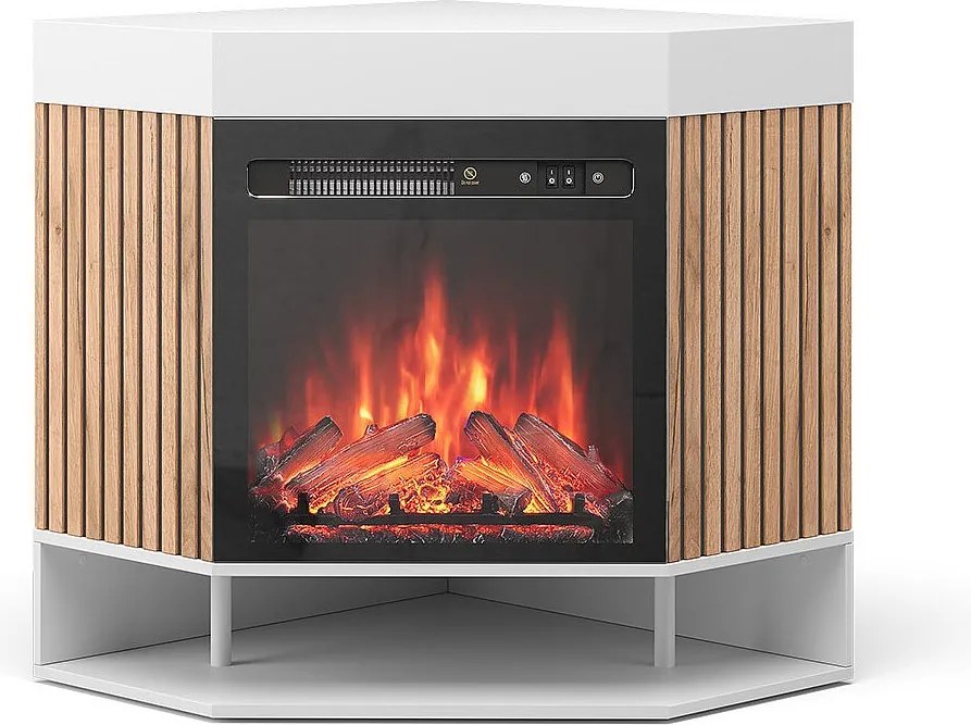 Kominek elektryczny biały 100x73x80 lynea