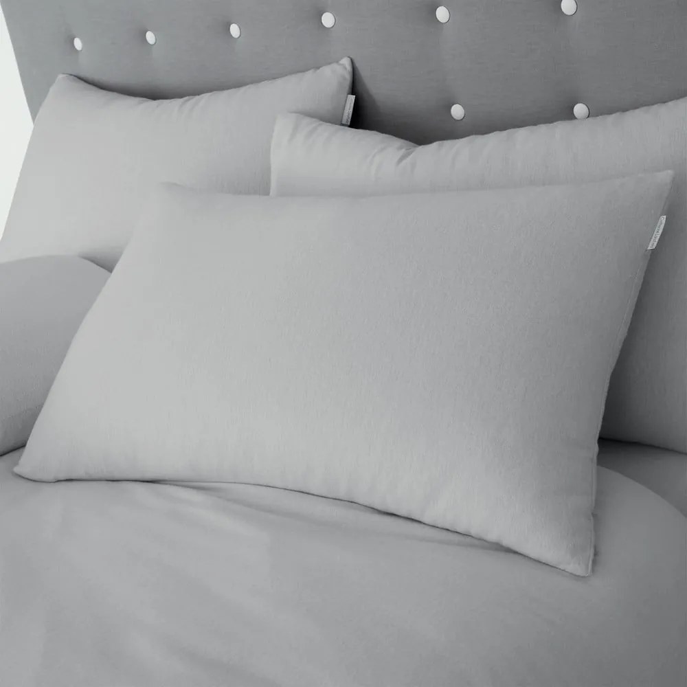 Szara flanelowa pościel dwuosobowa 230x220 cm Brushed – Catherine Lansfield