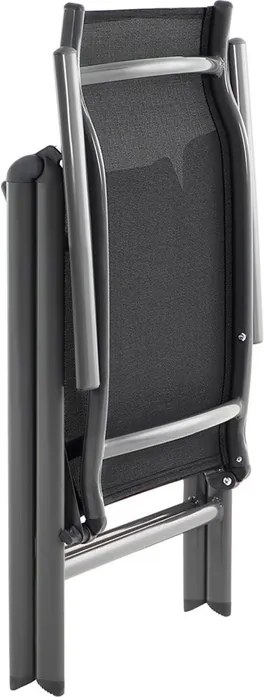 Krzesła ogrodowe RIVIERA, zestaw 2 szt., czarny SongmicsHome