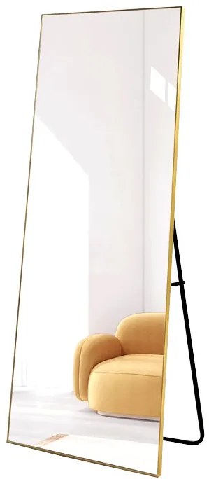 Wolnostojące lustro podłogowe ścienne złote ZJ-02 pełnowymiarowe 165x50 do przedpokoju i salonu