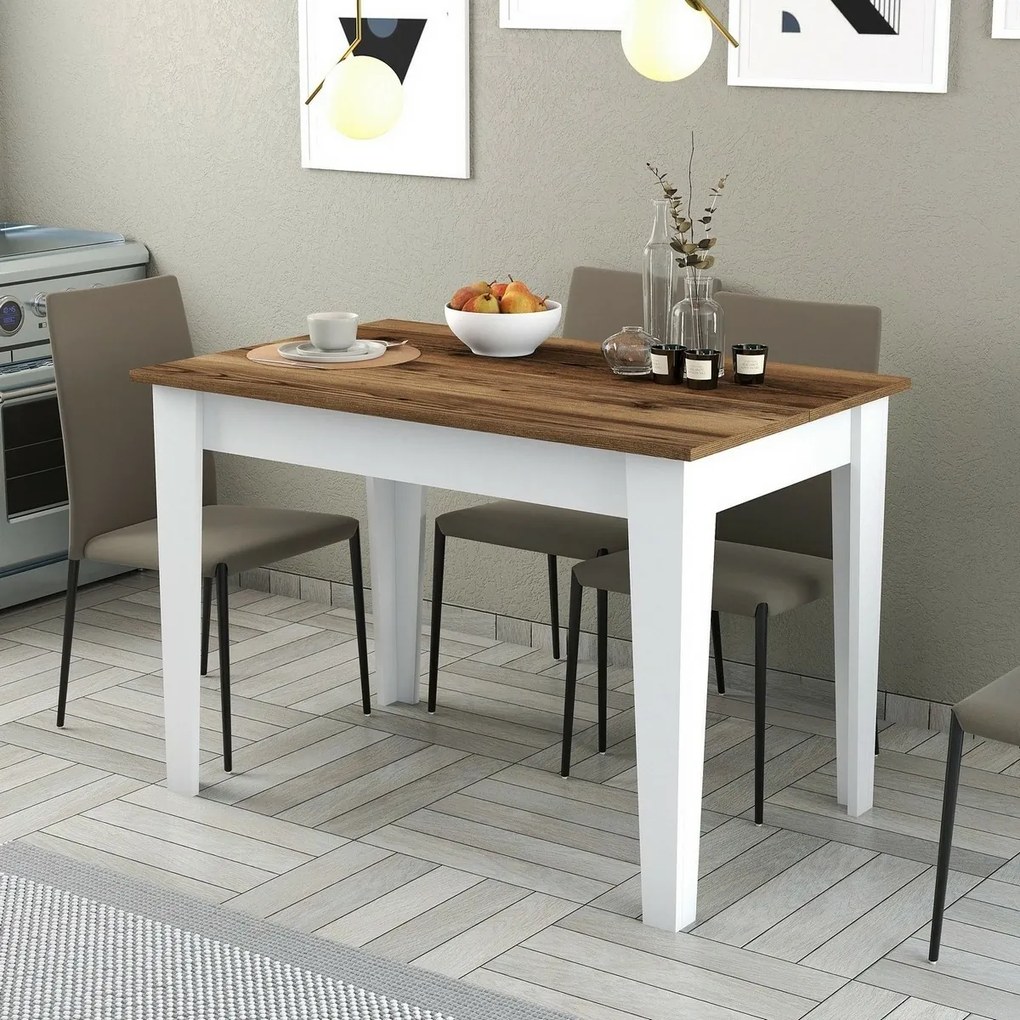 Stół do jadalni Kiev White and Walnut