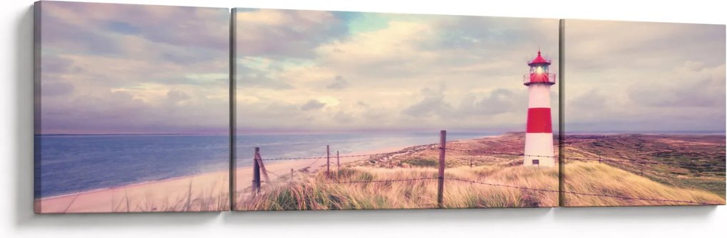 Obraz - Czerwona latarnia morska (170x50 cm)